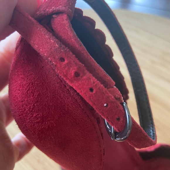 Red Suede Heels by Nine West with Box-Size 8 - Picture 7 of 13